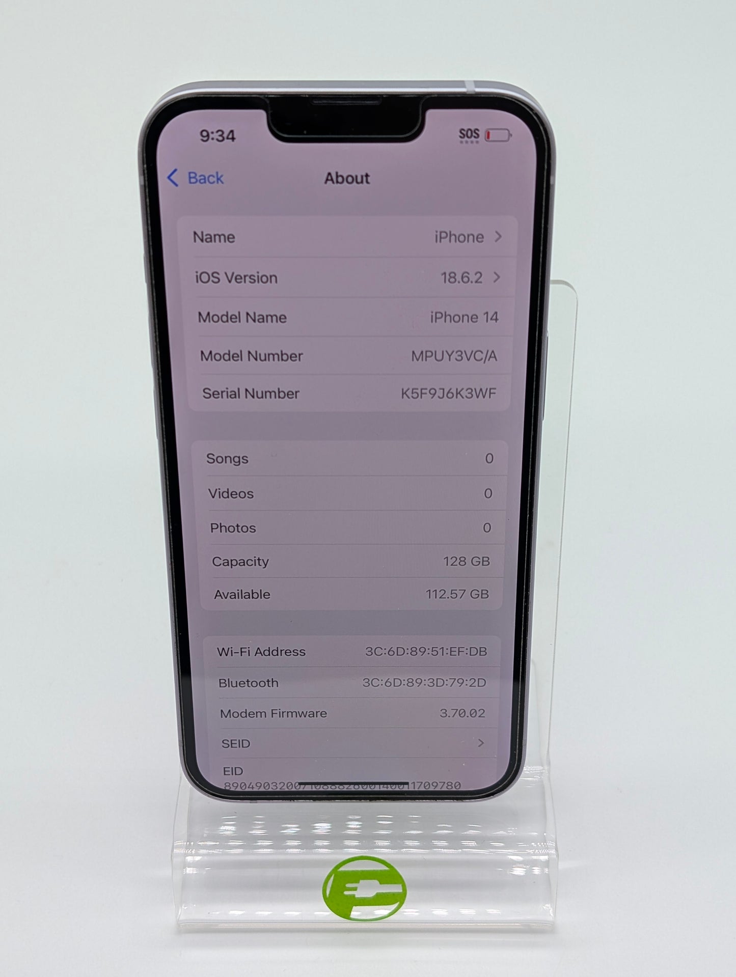 Unlocked Apple iPhone 14 128GB Purple