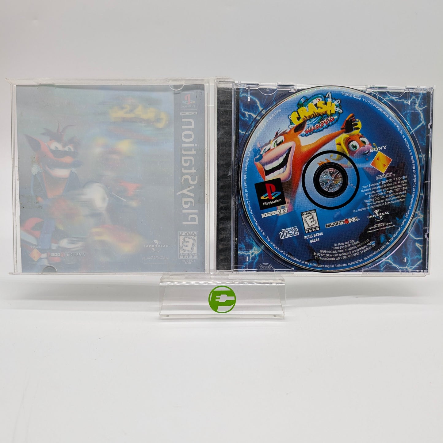 Crash Bandicoot Warped (Sony PlayStation 1 PS1, 1998)