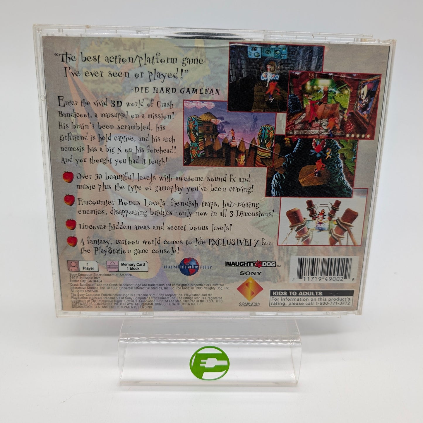 Crash Bandicoot [Greatest Hits] (Sony PlayStation 1 PS1, 1996)