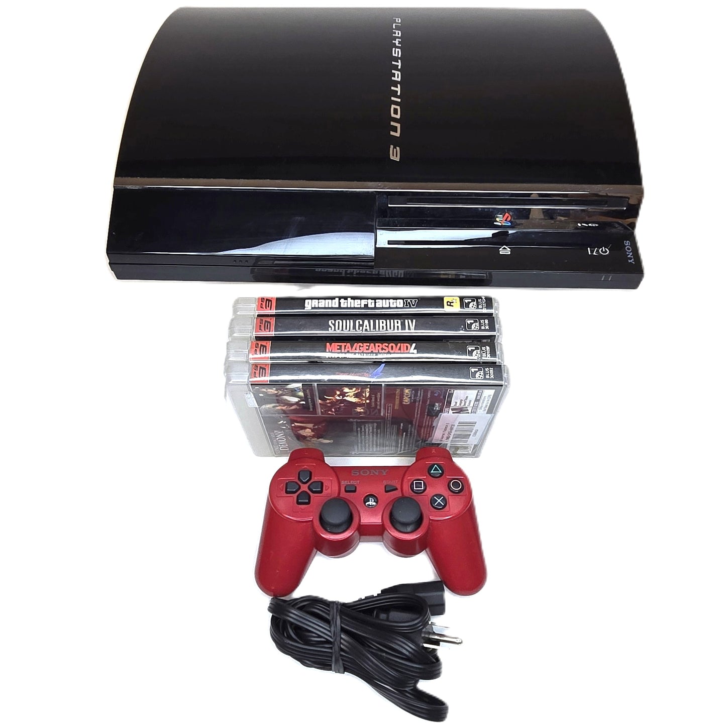 Sony PlayStation 3 Fat PS3 80GB CECHE01 Black Console Backwards Compatible