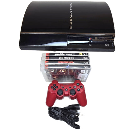 Sony PlayStation 3 Fat PS3 80GB CECHE01 Black Console Backwards Compatible