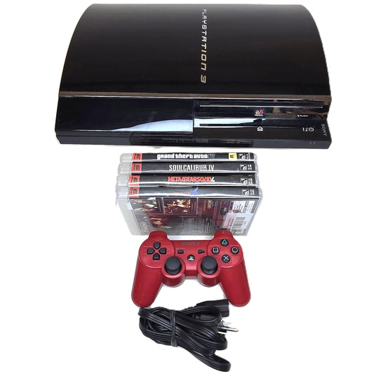 Sony PlayStation 3 Fat PS3 80GB CECHE01 Black Console Backwards Compatible