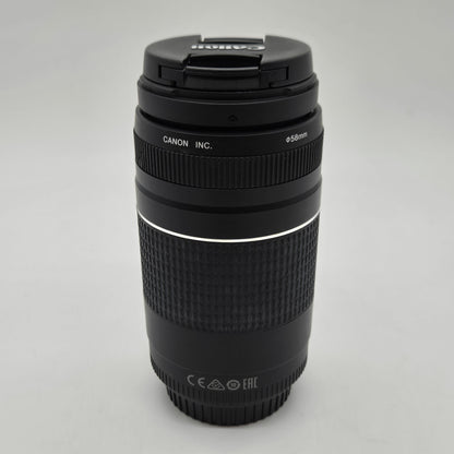 Canon EF 75-300mm f/4-5.6 III Zoom Lens with both Lens Caps
